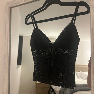 Princess Polly black lace top